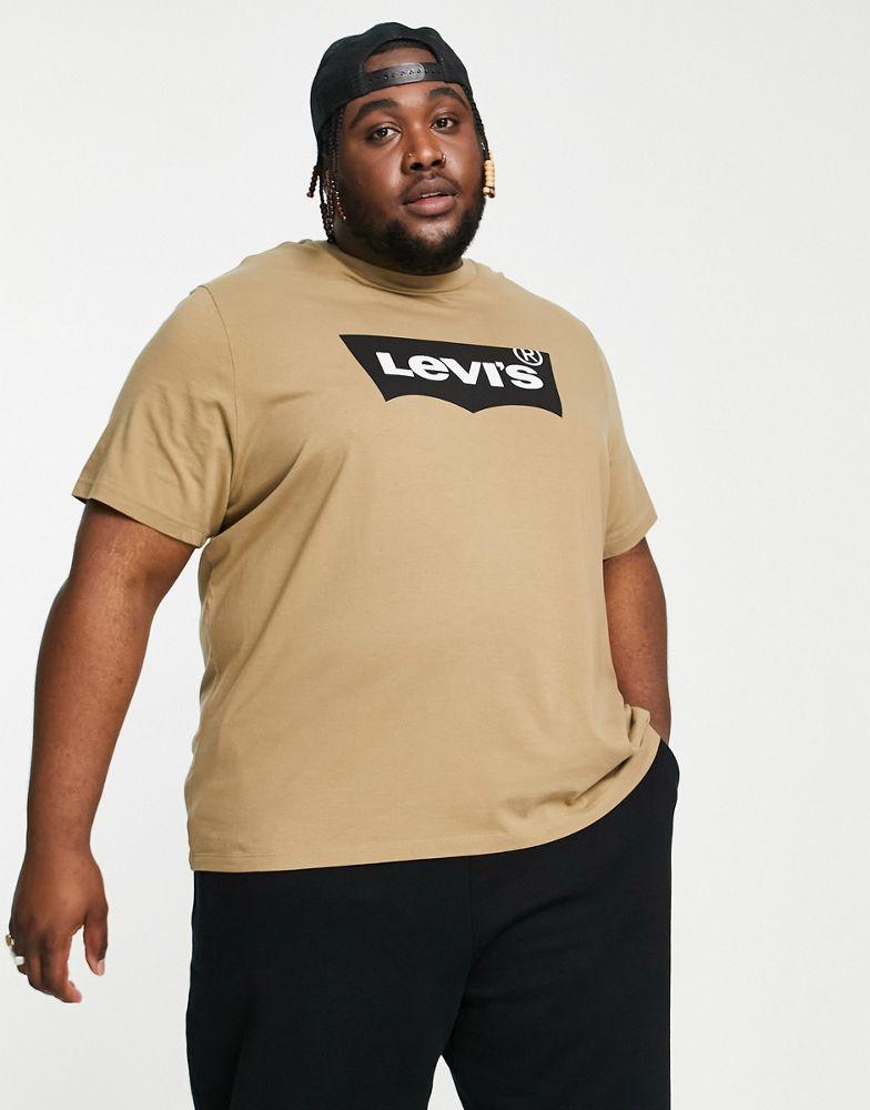 Levi's Big & Tall t-shirt with batwing logo in tan商品第1张图片规格展示