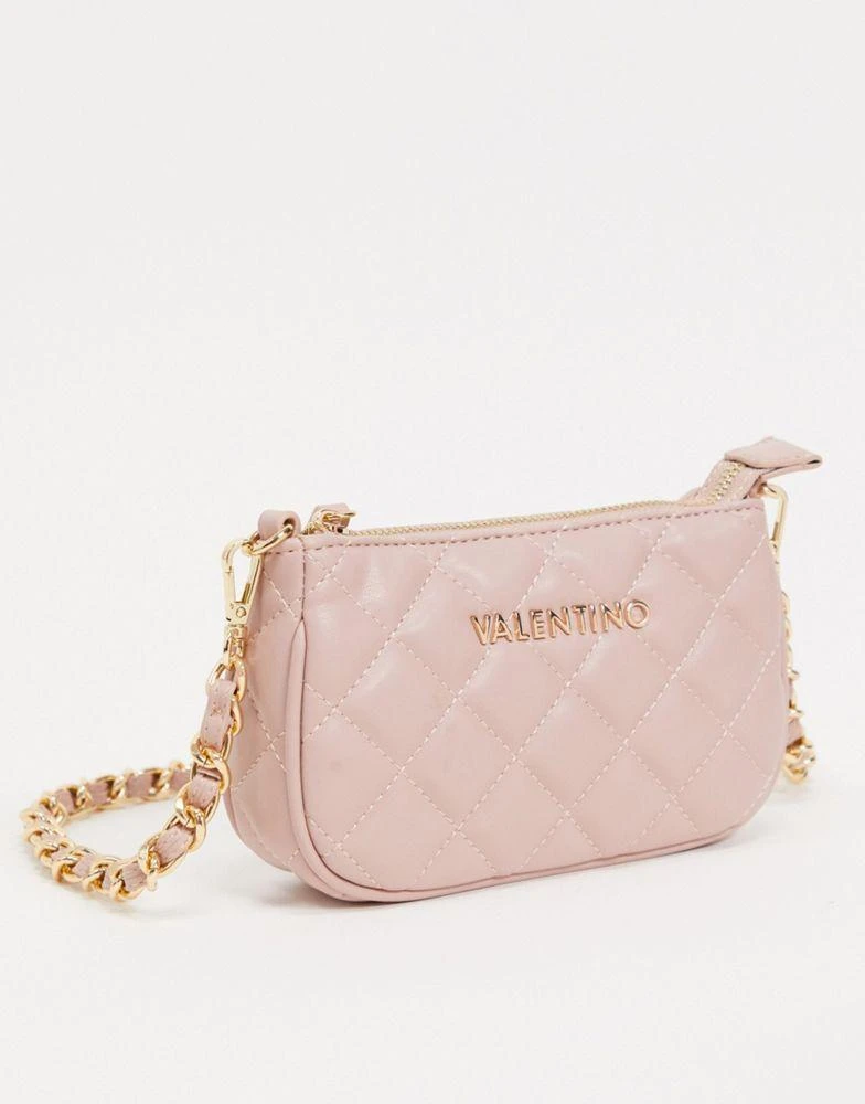 商品Mario Valentino|Valentino Bags Exclusive Ocarina quilted cross body bag in antique pink,价格¥864,第1张图片