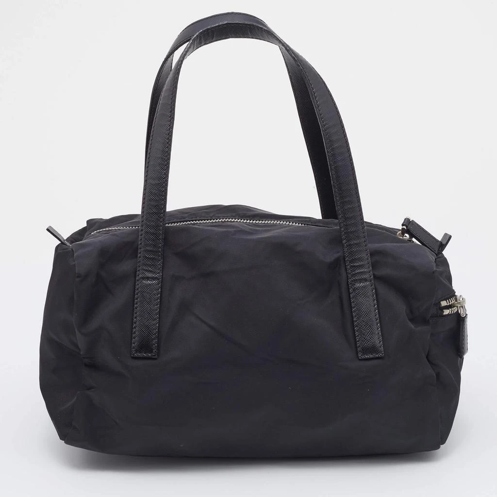 商品[二手商品] Prada|Prada Black Saffiano Leather And Nylon Duffel Bag,价格¥2713,第4张图片详细描述