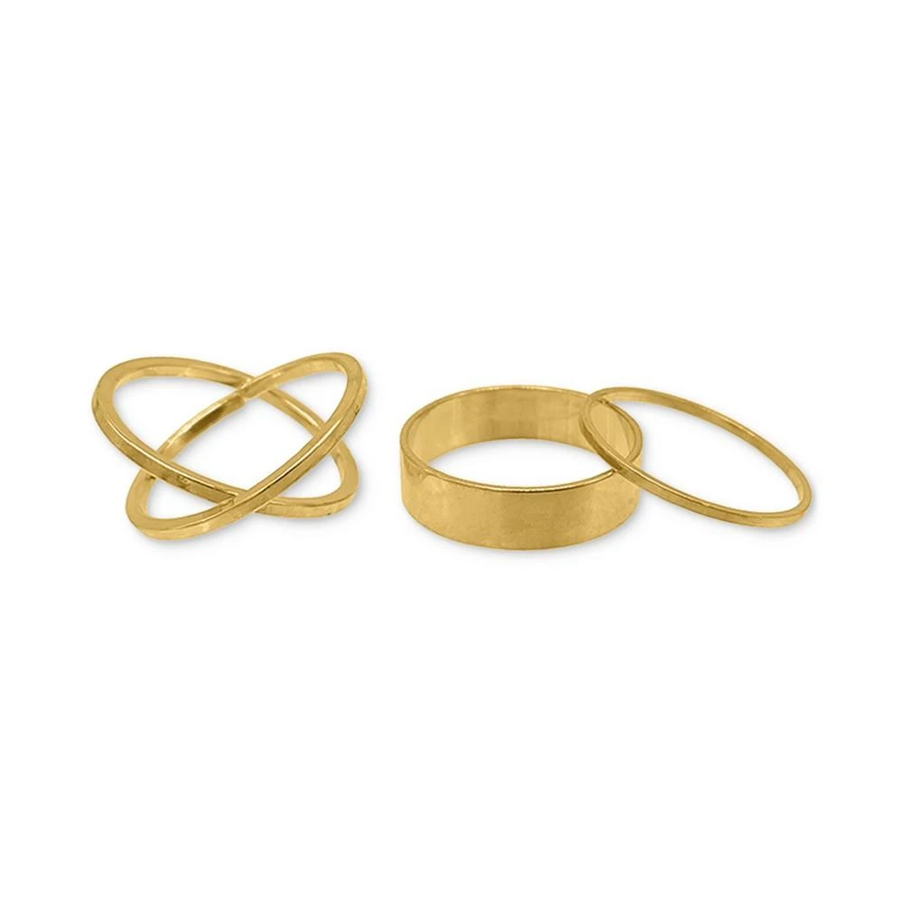 商品ADORNIA|14k Gold-Plated 3-Pc. Set Stackable Rings,价格¥221,第1张图片