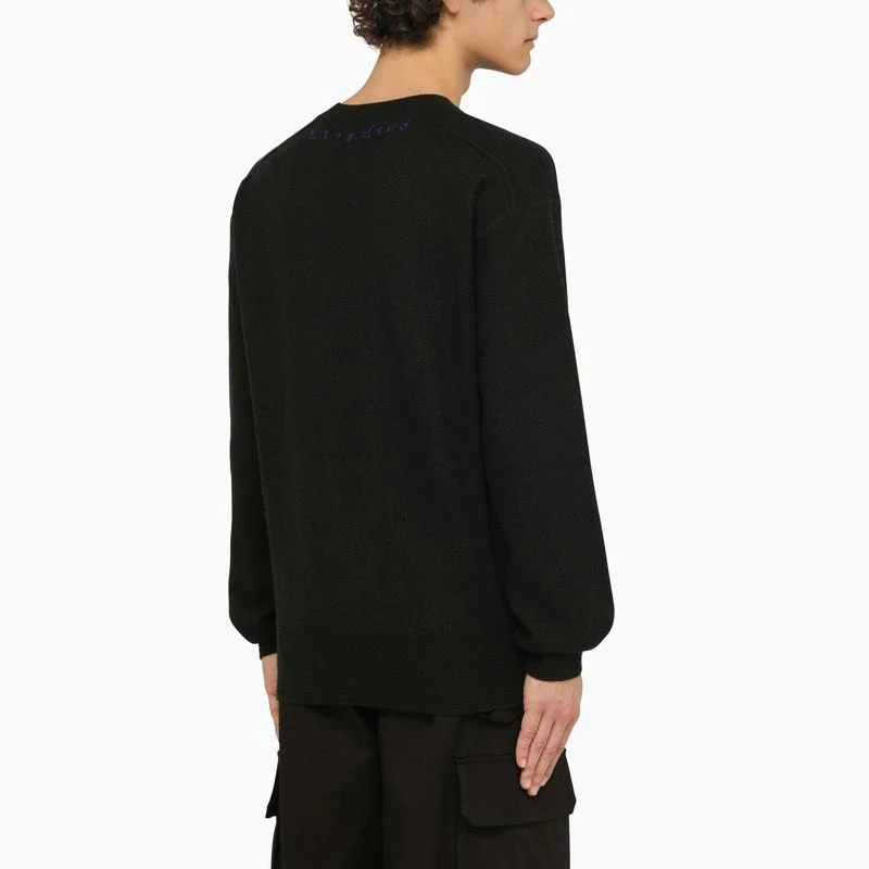 商品Burberry|Black wool crewneck pullover,价格¥7325,第3张图片详细描述