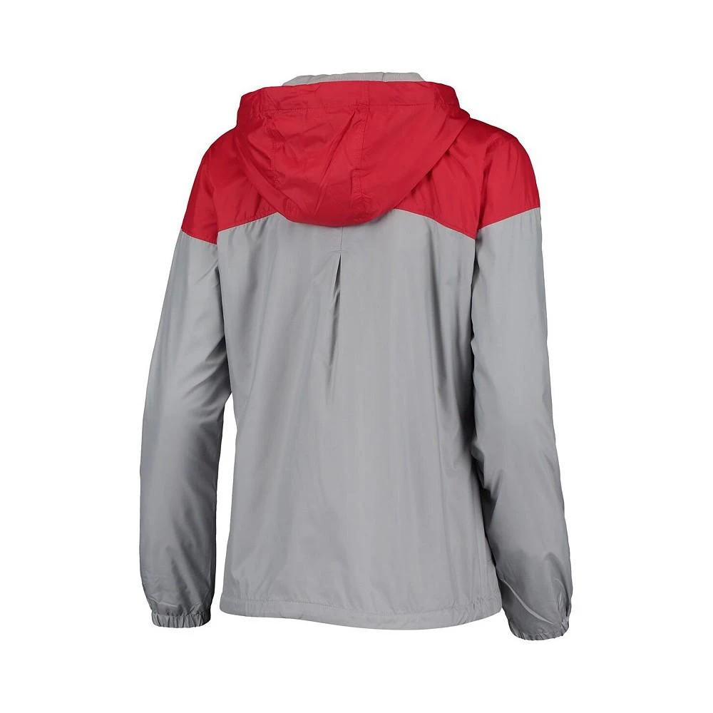 商品Columbia|Women's Scarlet, Gray Ohio State Buckeyes Flash Forward Lined Full-Zip Windbreaker Hoodie Jacket,价格¥407,第3张图片详细描述