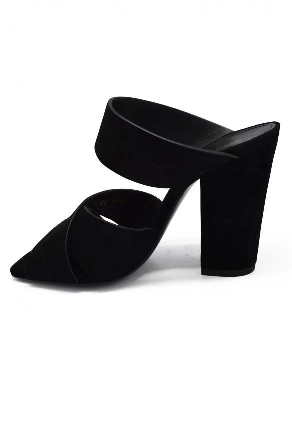 商品Yves Saint Laurent|Luxury shoes for women saint laurent sandals in black suede.,价格¥4041,第4张图片详细描述