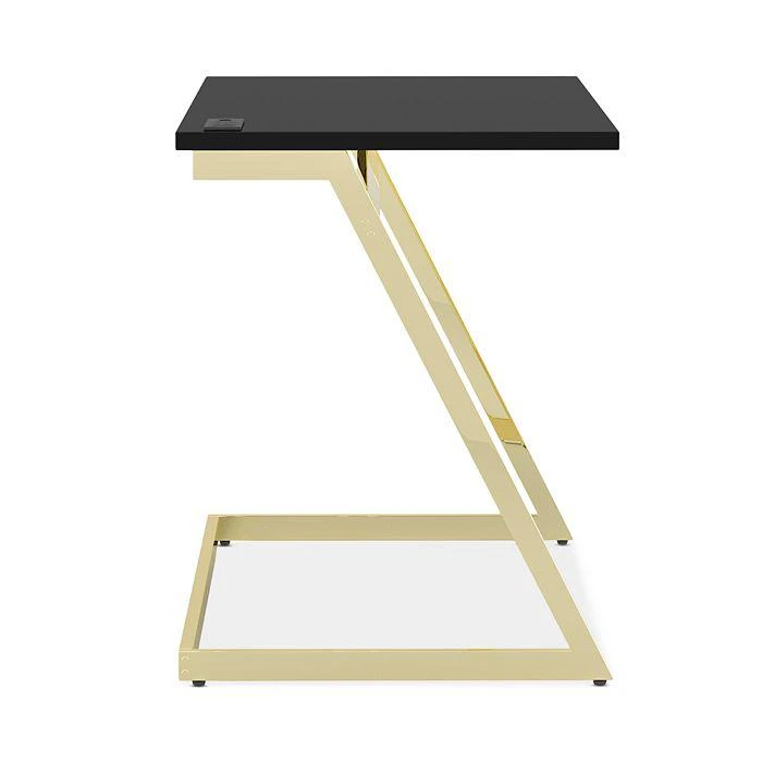 商品Sparrow & Wren|Union Black and Brass Writing Desk with USB Ports,价格¥3516,第4张图片详细描述