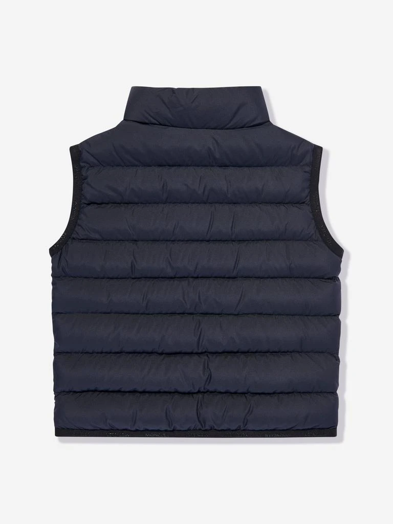 商品Moncler|Moncler Enfant Boys Down Padded Contrin Gilet in Navy,价格¥3581,第3张图片详细描述