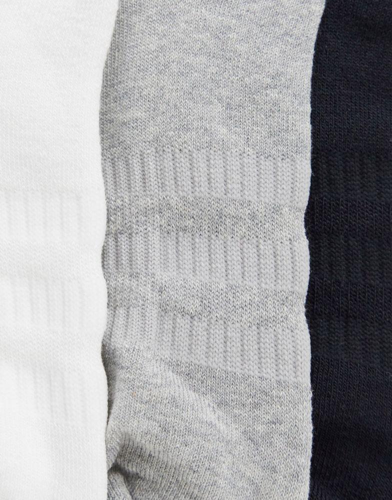 adidas Training 3 pack trainer socks in multi商品第4张图片规格展示