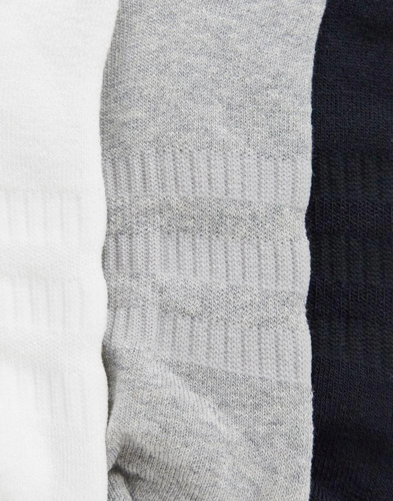 商品Adidas|adidas Training 3 pack trainer socks in multi,价格¥72,第4张图片详细描述