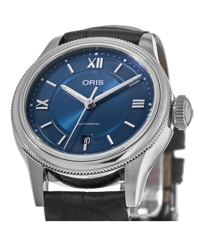 商品Oris|Oris Classic Date Blue Dial Leather Strap  Women&apos;s Watch 01 561 7718 4075-07 5 14 35,价格¥3153,第2张图片详细描述