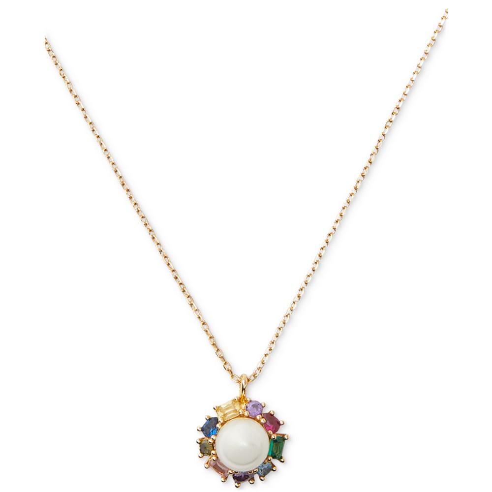 Candy Shop Imitation Pearl Halo Pendant Necklace, 17" + 3" extender商品第1张图片规格展示