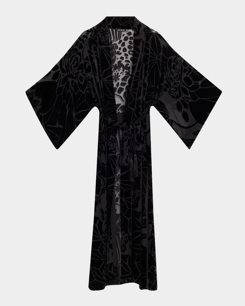 商品Natori|Vouveau Floral Velvet Burnout Robe,价格¥9182,第1张图片
