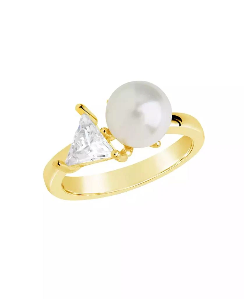 商品Sterling Forever|Cubic Zirconia and Imitation Pearls Dara Ring,价格¥180,第1张图片