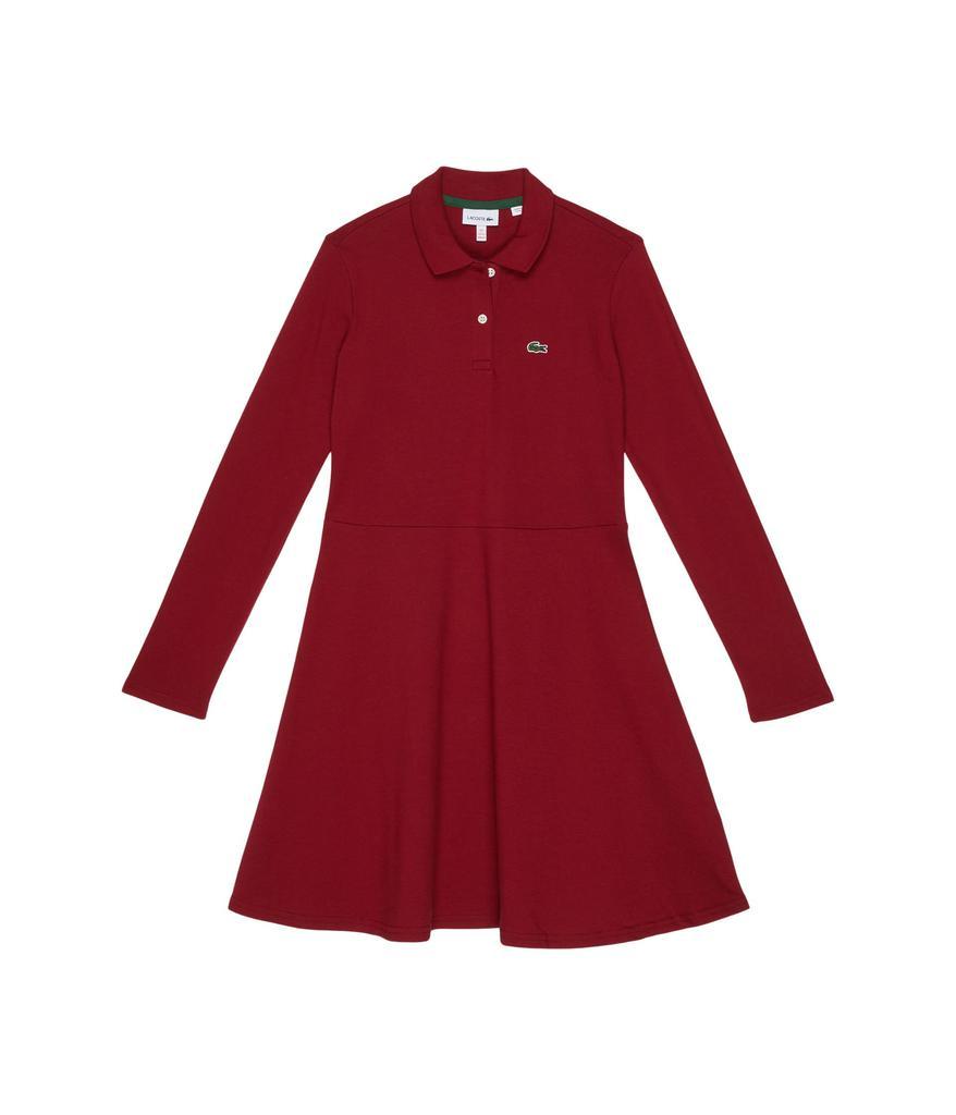 商品Lacoste|Long Sleeve Polo Shirtdress (Toddler/Little Kids/Big Kids),价格¥588,第1张图片