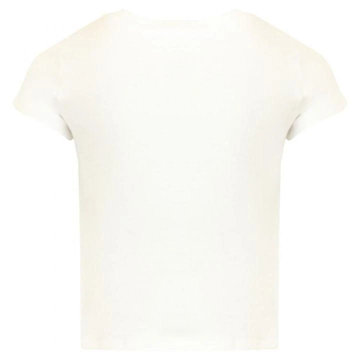 商品Michael Kors|White Short Sleeve Sequin Logo T Shirt,价格¥199,第3张图片详细描述