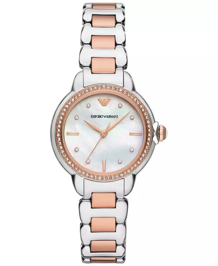 商品Emporio Armani|Women's Two-Tone Stainless Steel Bracelet Watch 32mm,价格¥2432,第1张图片