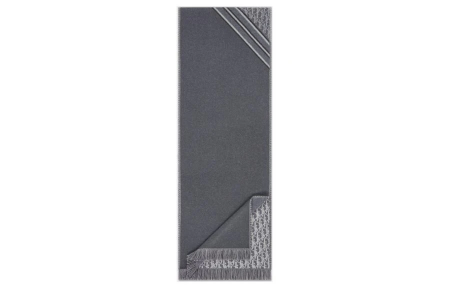 商品[国内直发] Dior|迪奥 Oblique 印花羊毛 绒线围巾 男款,价格¥4516,第4张图片详细描述