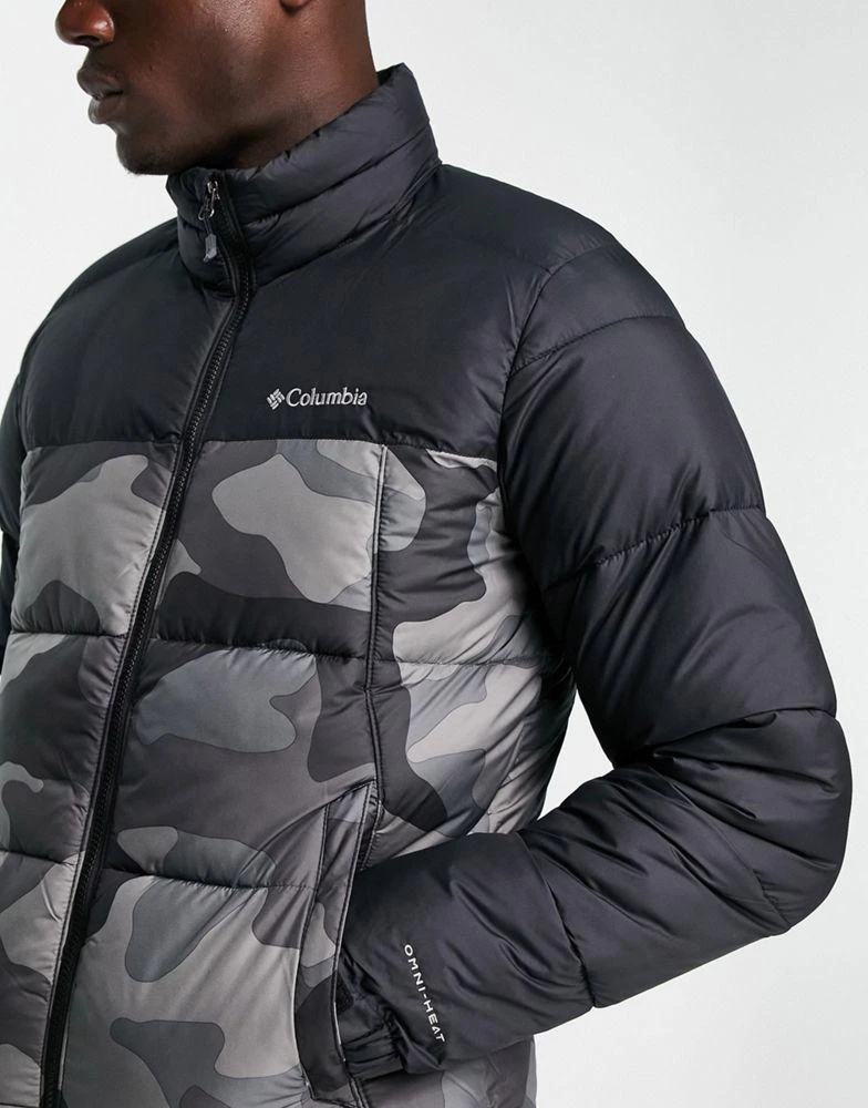 商品Columbia|Columbia Pike Lake puffer jacket in black camo,价格¥809,第3张图片详细描述