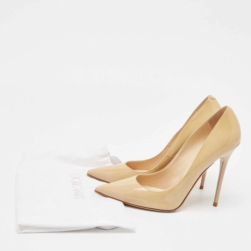 Jimmy Choo Beige Patent Leather Anouk Pumps Size 38.5 商品