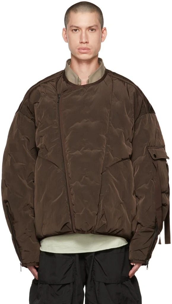 商品A. A. Spectrum|SSENSE Exclusive Brown Azyr Down Jacket,价格¥1628,第1张图片