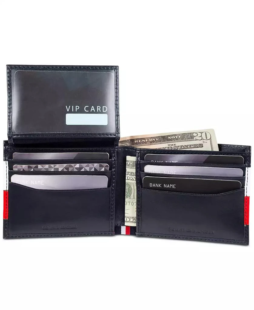 商品Tommy Hilfiger|Men's Frazier Stripe Passcase Wallet,价格¥378,第5张图片详细描述