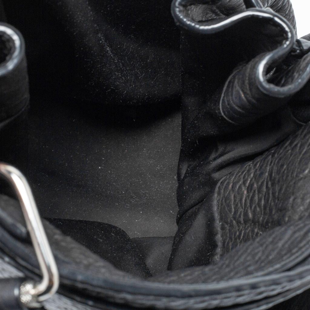 Alexander Wang Black Textured Leather Diego Bucket Bag商品第8张图片规格展示