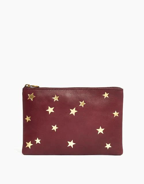 商品Madewell|The Leather Pouch Clutch: Star Embossed Edition,价格¥237,第1张图片