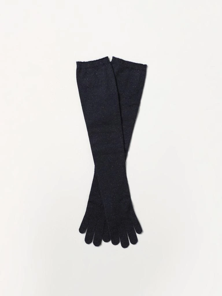 商品Brunello Cucinelli|Brunello Cucinelli long gloves in cashmere and lurex,价格¥2612,第2张图片详细描述