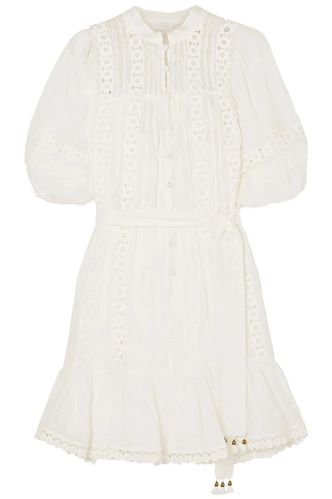 商品Zimmermann|Embroidered cotton-gauze mini dress,价格¥2295,第1张图片