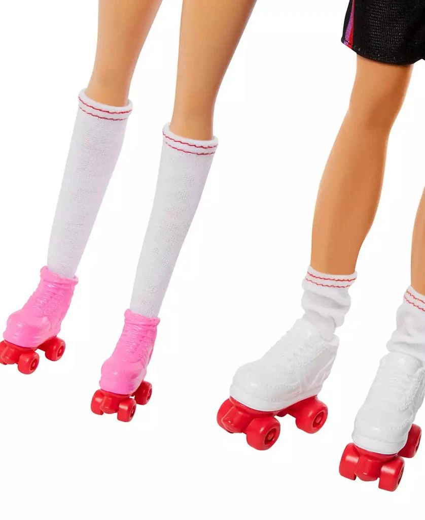 商品Barbie|65th Anniversary Fashionistas, 2 Dolls, 6 Accessories Set, Roller-Skating Theme,价格¥191,第4张图片详细描述