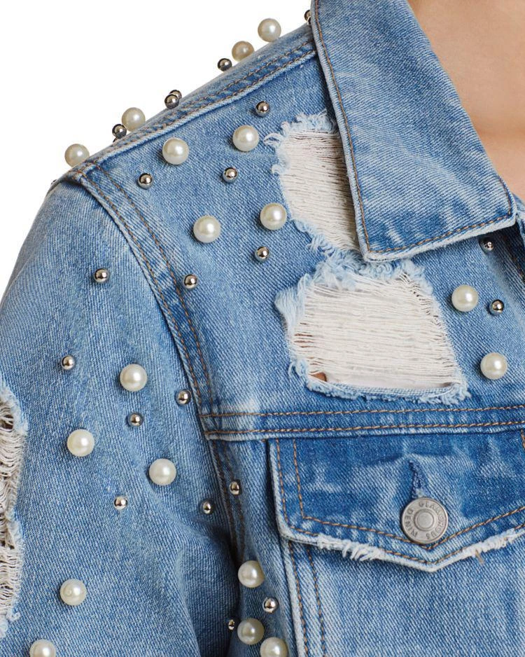 商品Glamorous|Embellished Denim Jacket,价格¥966,第3张图片详细描述