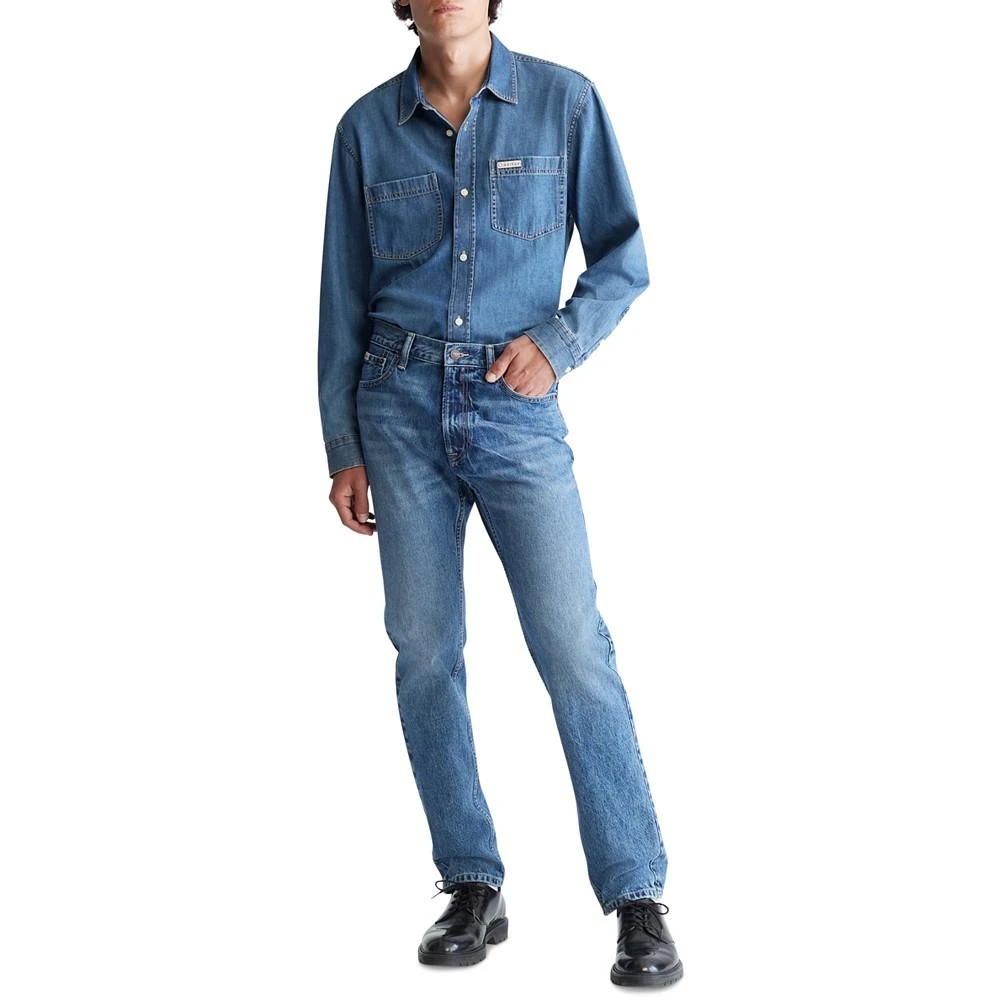 商品Calvin Klein|Men's Classic Denim Long-Sleeve Shirt,价格¥238,第4张图片详细描述