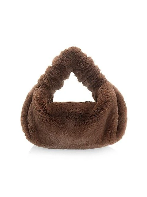 商品Alexander Wang|Small Scrunchie Faux Fur Top Handle Bag,价格¥1265,第1张图片