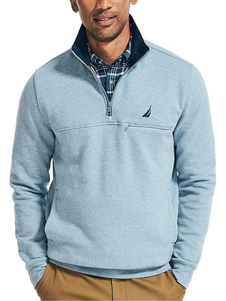 商品Nautica|Mens Fleece Long Sleeves 3/4 Zip Pullover,价格¥266,第3张图片详细描述