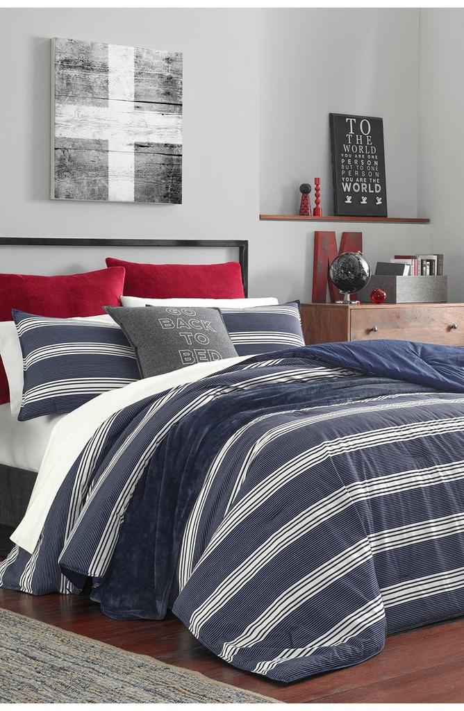 商品Nautica|Craver Navy Duvet Cover Set - Twin,价格¥592,第1张图片