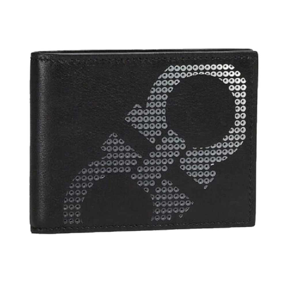 商品Salvatore Ferragamo|Salvatore Ferragamo 菲拉格慕 男士黑色印花图案短款钱包 66-A264-693694,价格¥1481,第1张图片