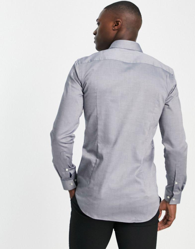 HUGO Kery slim fit shirt in blue商品第3张图片规格展示