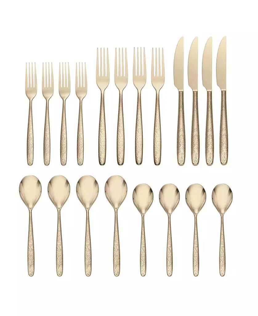 商品Oneida|Storm Champagne 20 Piece Everyday Flatware Set, Service For 4,价格¥673,第1张图片