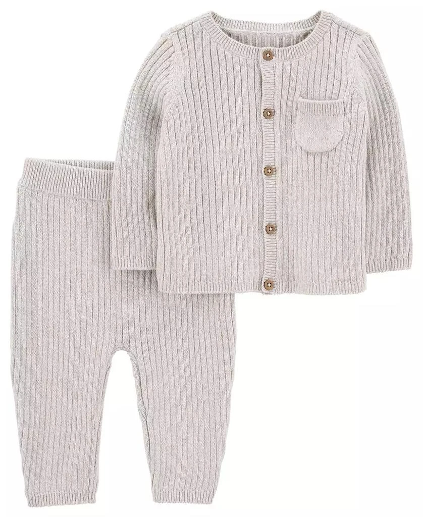 商品Carter's|Baby Boys and Baby Girls Cardigan Sweater and Pants, 2 Piece Set,价格¥145,第1张图片