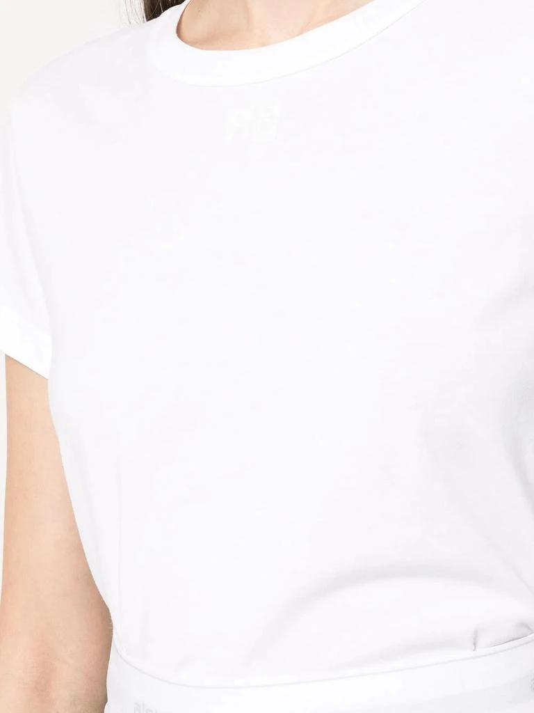 商品Alexander Wang|T BY ALEXANDER WANG WOMEN ESSENTIAL JSY SHRUNK TEE W/PUFF LOGO & BOUND NECK,价格¥741,第3张图片详细描述