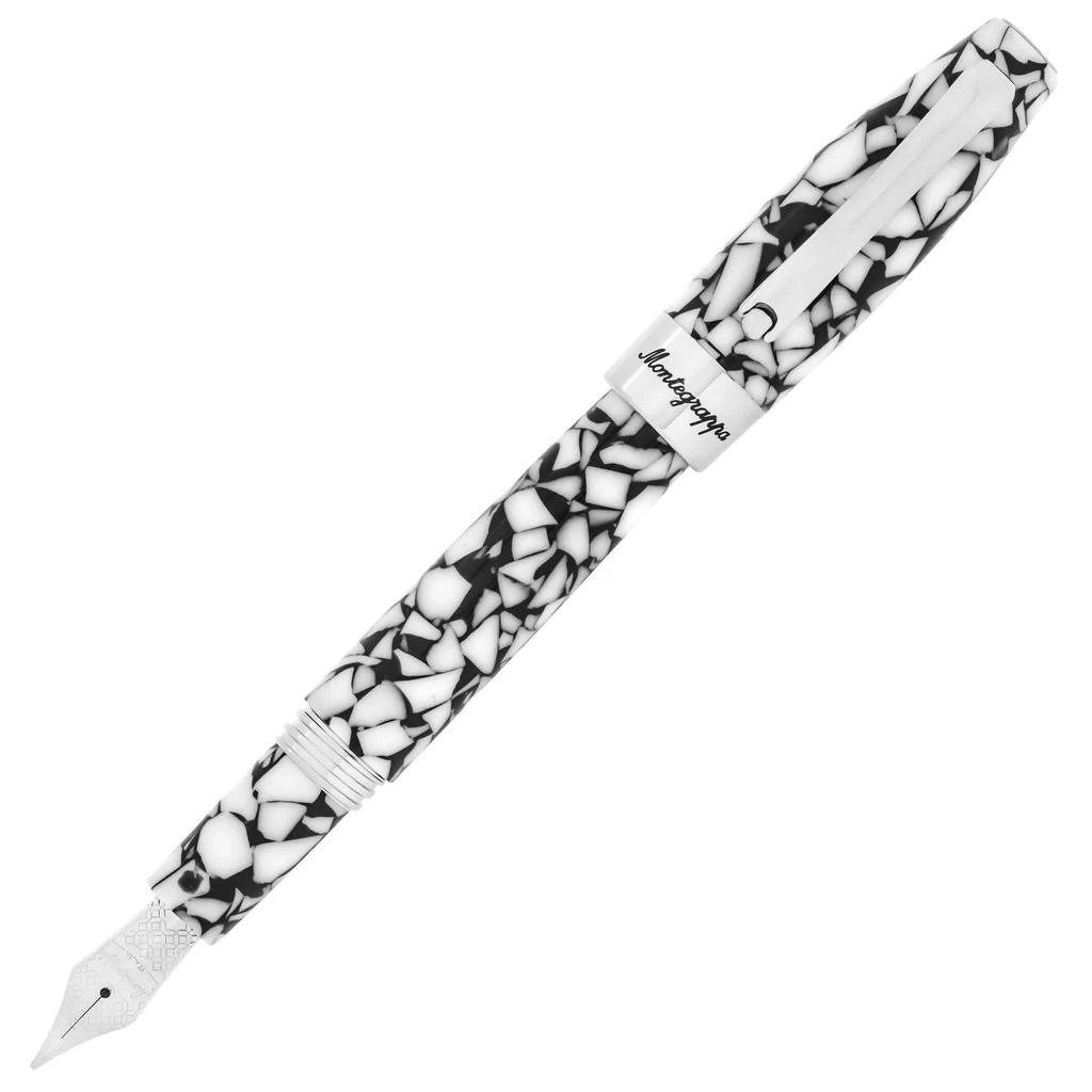 商品Montegrappa|Montegrappa时尚黑白马赛克不锈钢钢笔,价格¥835,第1张图片