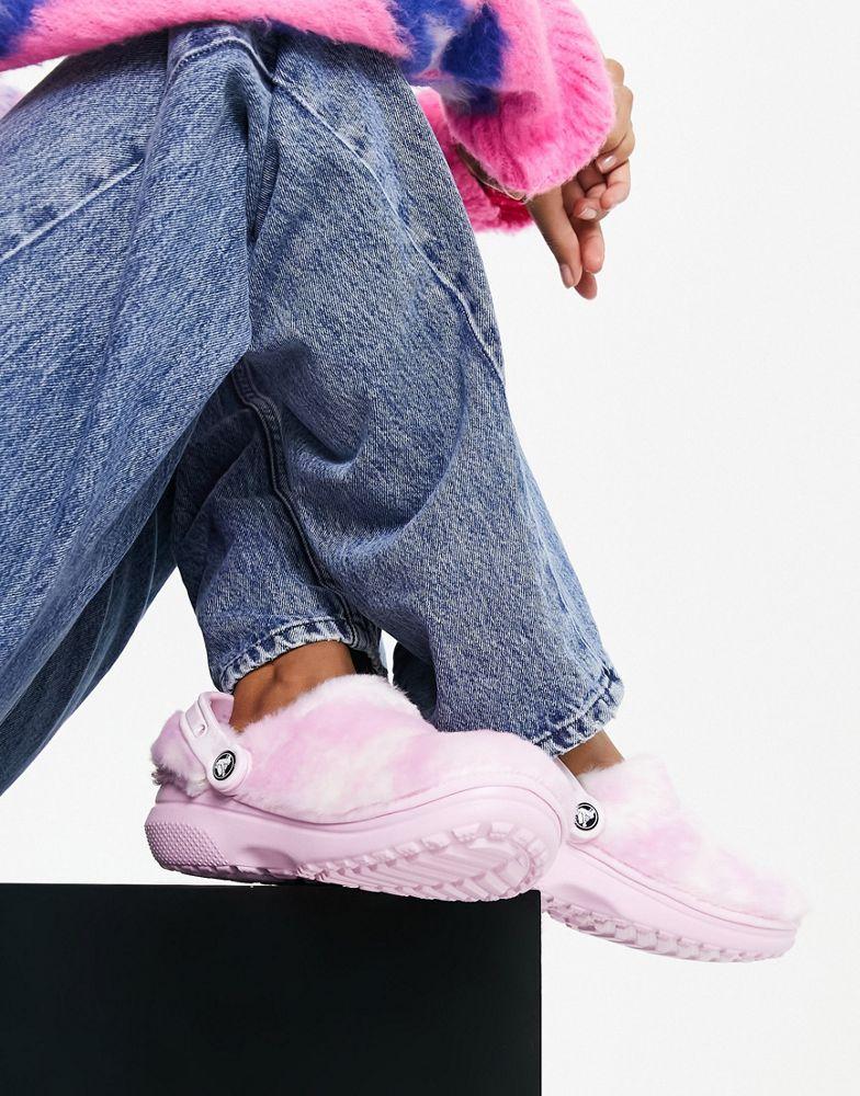 Crocs classic fur sure clog in pink商品第2张图片规格展示