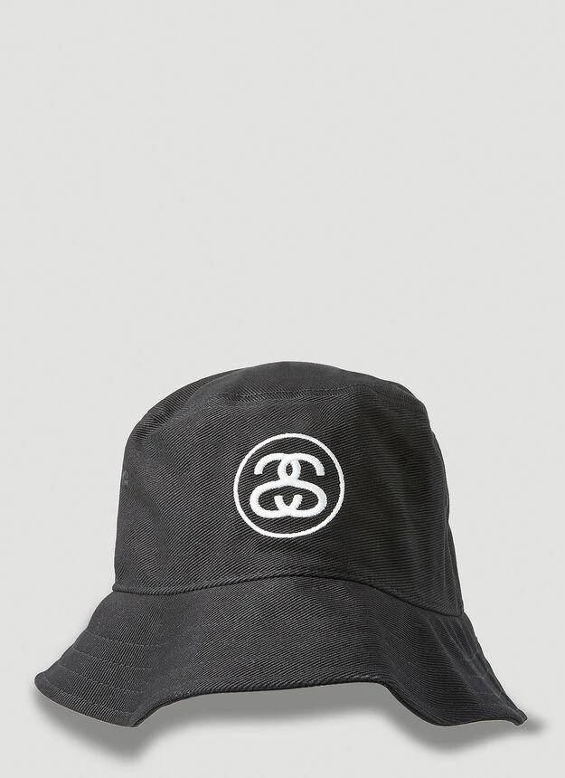 商品STUSSY|SS Link Deep Bucket Hat in Black,价格¥436,第1张图片