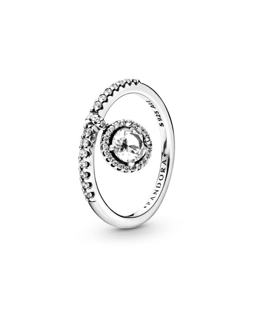 Pandora Timeless Elegance Silver CZ Round Dangle Sparkling Ring商品第1张图片规格展示