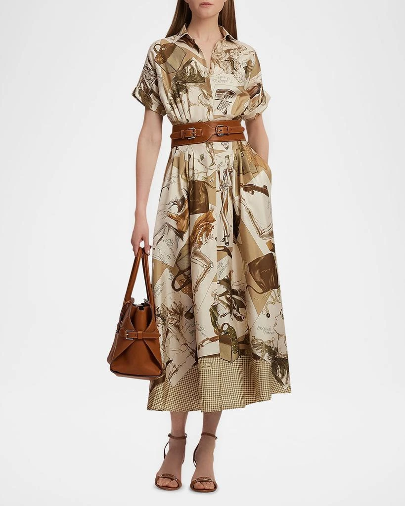 商品Ralph Lauren|Donatella Multi Diary of a Collection Silk Shirtdress,价格¥25379,第4张图片详细描述