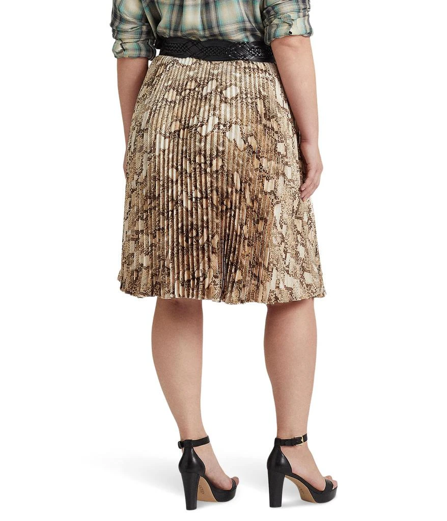 商品Ralph Lauren|Plus Size Snakeskin Print Pleated Charmeuse Skirt,价格¥584,第2张图片详细描述