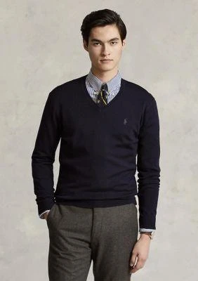 商品Ralph Lauren|Ralph Lauren Washable Wool V Neck Sweater,价格¥1047,第1张图片