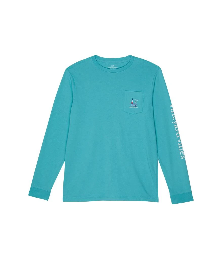 商品Vineyard Vines|Long Sleeve Lighthouse Pocket T-Shirt (Toddler/Little Kids/Big Kids),价格¥242,第1张图片