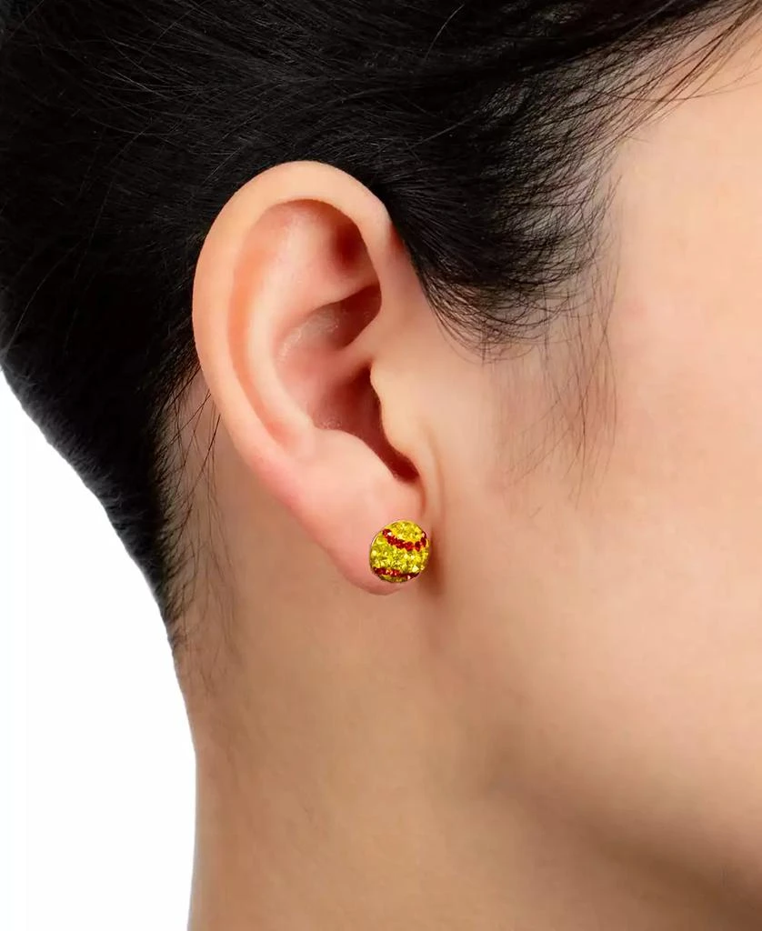 商品Giani Bernini|Crystal Softball Stud Earrings in Sterling Silver, Created for Macy's,价格¥119,第2张图片详细描述