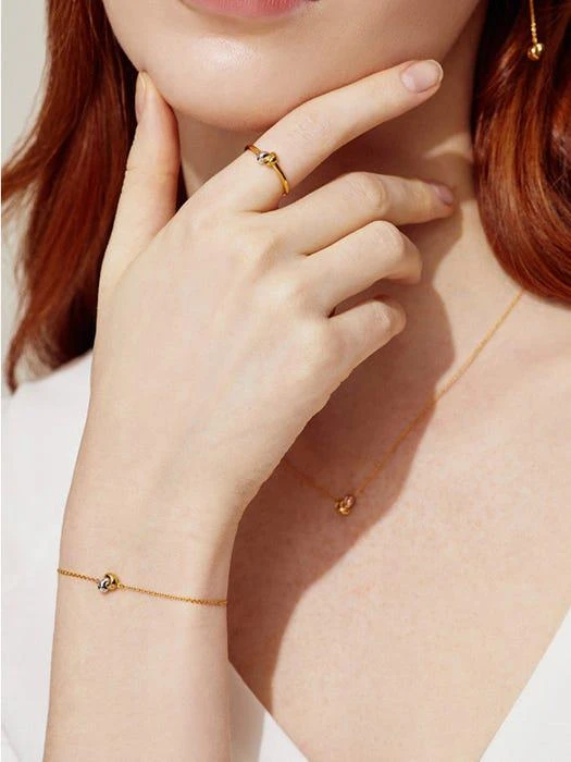 商品hyeres-lor|Etrev 14K Duet Bracelet XSmall,价格¥2775,第2张图片详细描述
