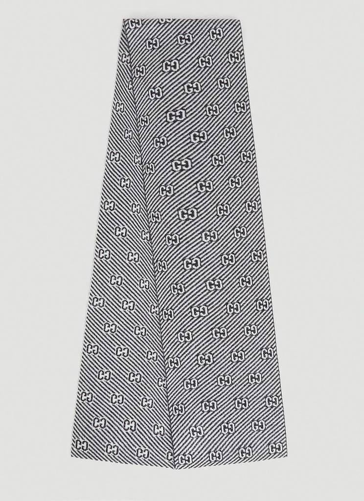 商品Gucci|GG Diagonal Stripe Scarf,价格¥2213,第3张图片详细描述