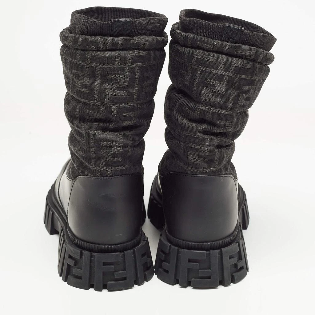 商品Fendi|Fendi Black Fabric and Leather Snow Boots Size 42,价格¥4267,第5张图片详细描述
